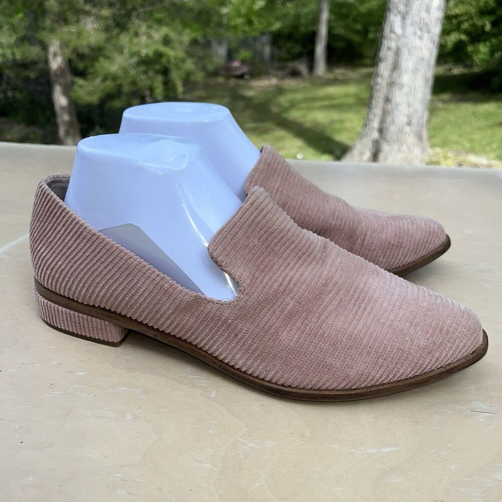 Kelsi Dagger Brooklyn Arbor Corduroy Loafers Dusty Rose Women's Size 9.5
